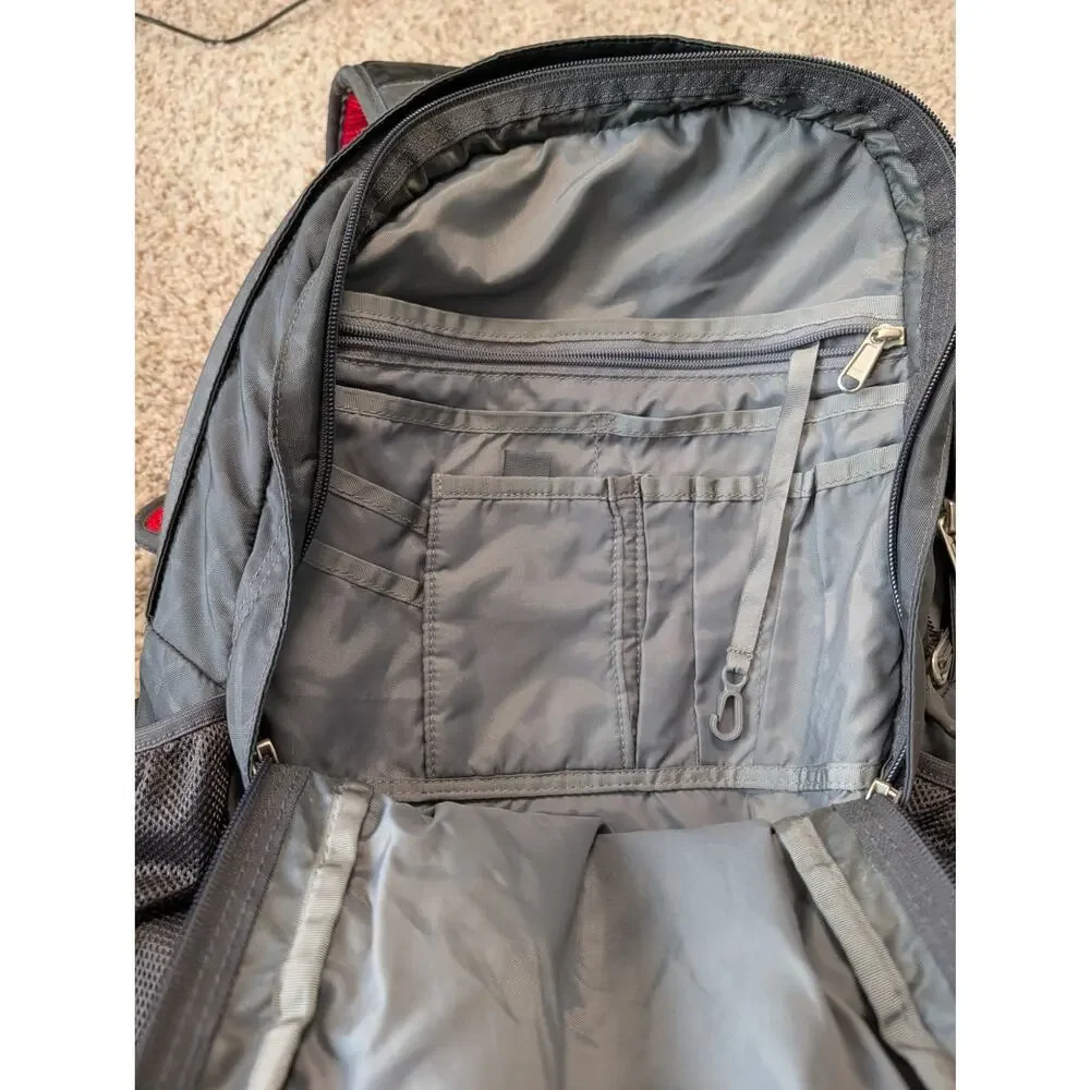 The North Face Borealis Backpack Unisex Large Gray Red Hiking School Travel Bag